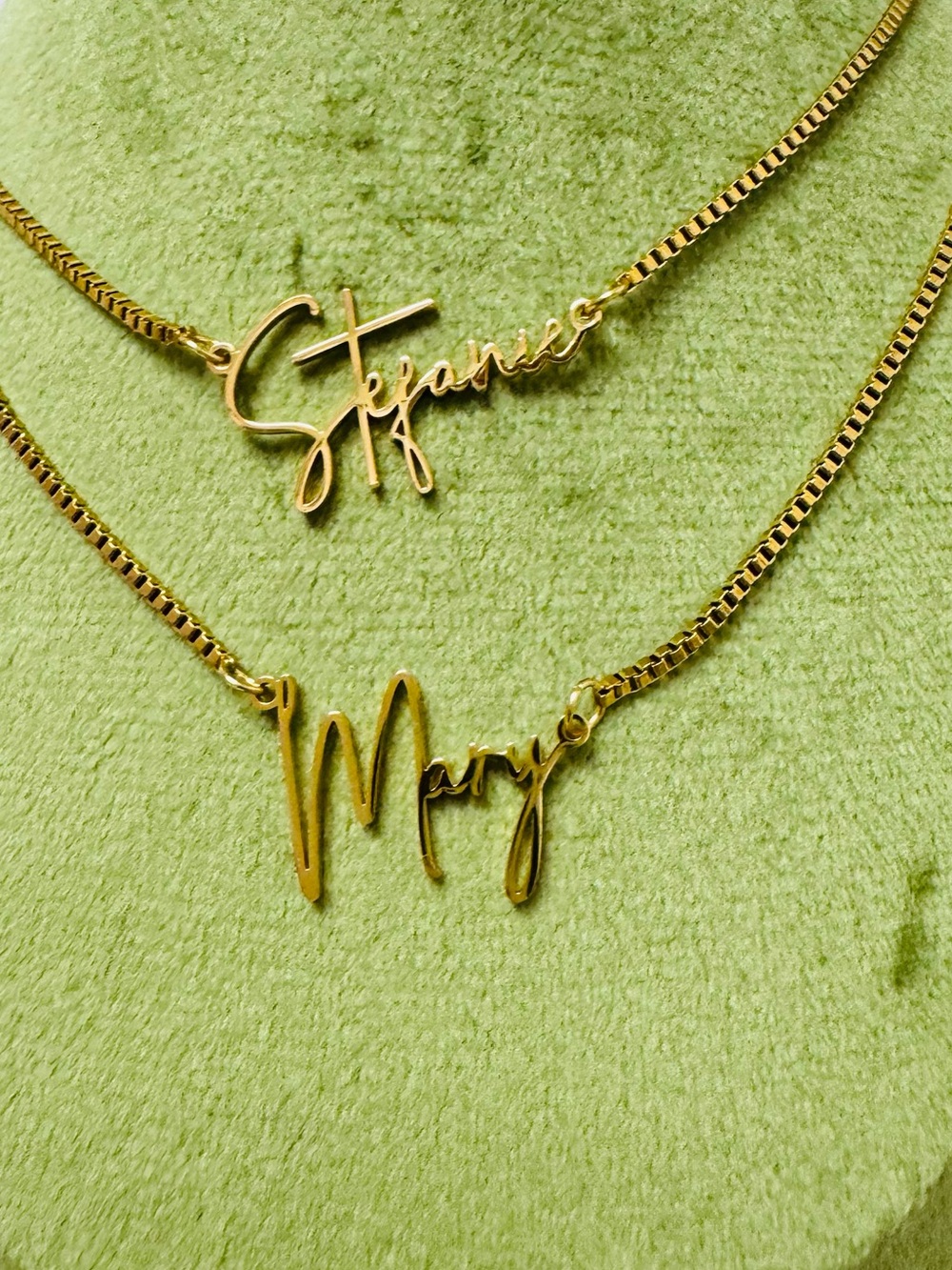 Gold Personalized Name Necklace - Custom Script Name Pendant